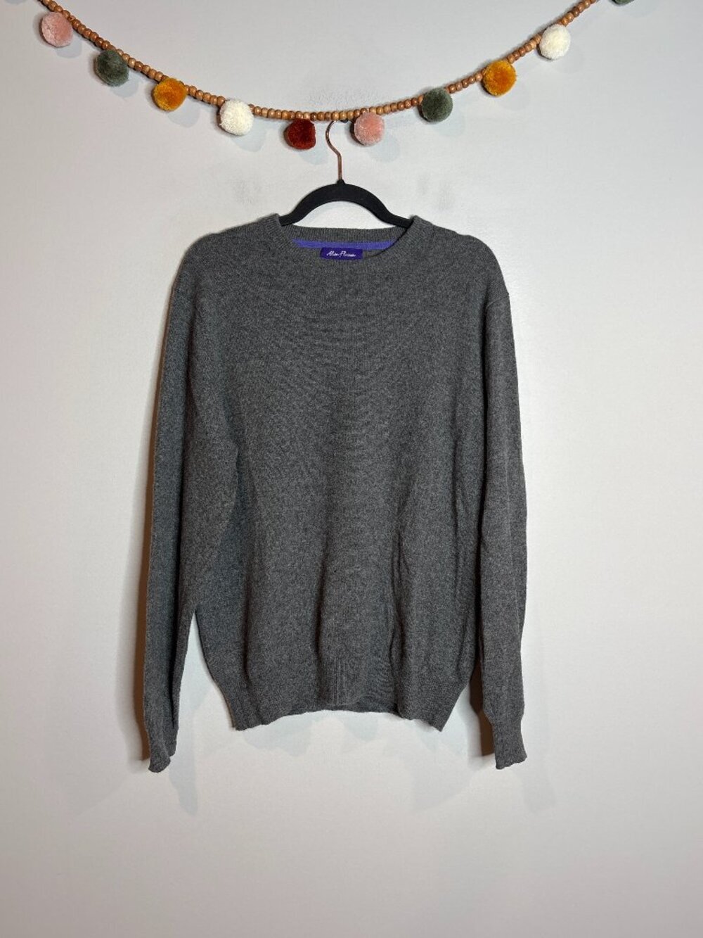 Alan Flusser grey cashmere sweater